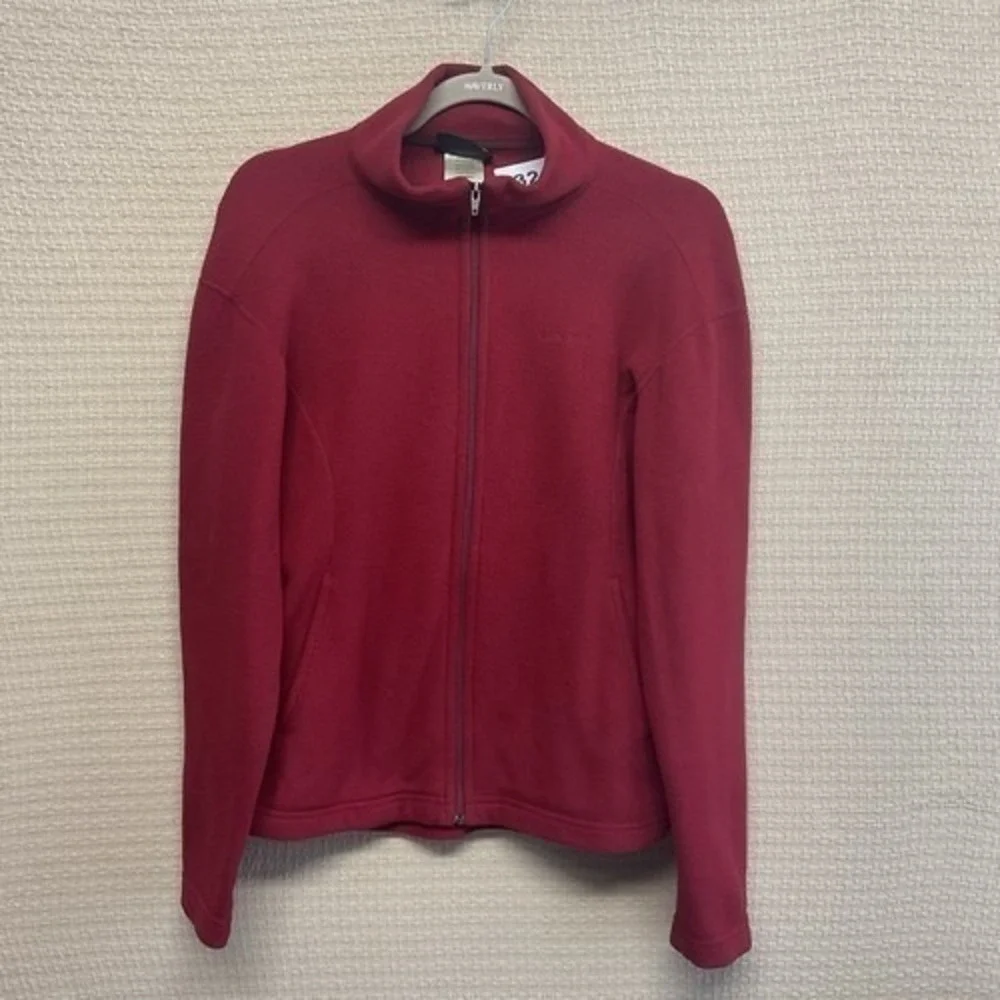 Patagonia Synchilla Raspberry FullZip MockNeck Fleece Jacket Sweater Women M USA